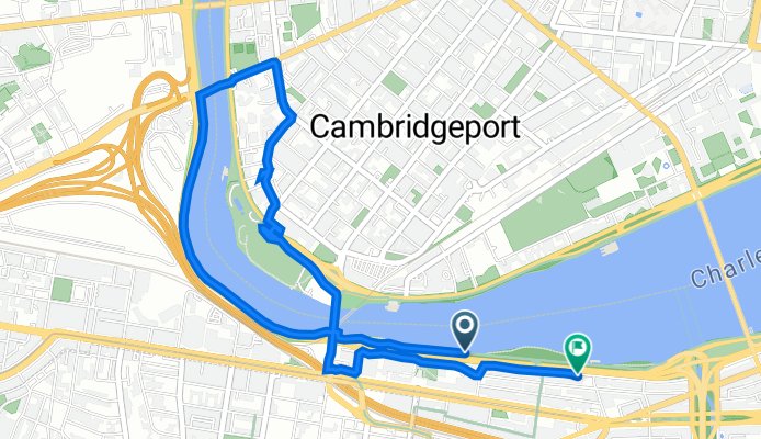 Charles River Greenway, Boston to 117 Bay State Rd, Boston