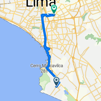 De Centro Comercial Megaplaza Express Villa - Avenida Alameda Sur, Chorrillos a San Martin 162, Lima