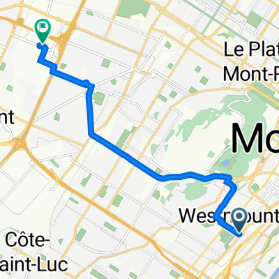 218 Av Metcalfe, Westmount to 333 Boul Lebeau, Montréal