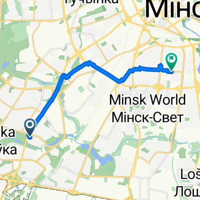 маршрут из проспект Дзержинского 115, Минск