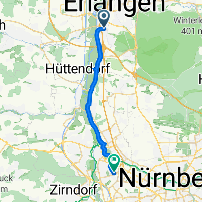 Felix-Klein-Straße 43, Erlangen nach Waldstraße 64, Fürth