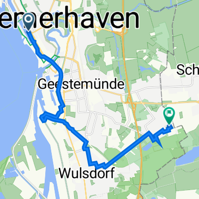 Barkhausenstraße 6, Bremerhaven nach Sudetenstraße 10, Bremerhaven