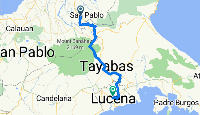 Route to Old Manila South Road 3, Lucena