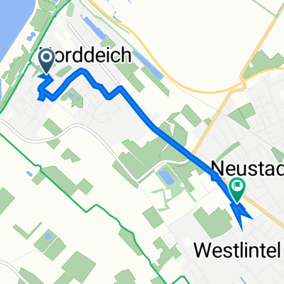 Friedenstraße 25, Norden nach Gewerbestraße 13, Norden