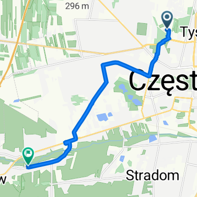 Poleska 80A, Częstochowa do Kolorowa 61A, Częstochowa