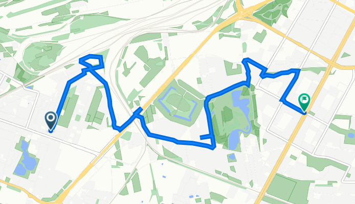 Mikołajska 5, Warsaw to Grójecka 124, Warsaw