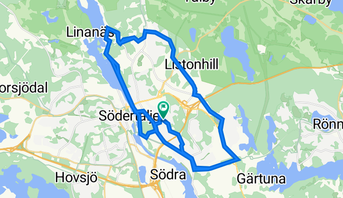 Strindbergsvägen 12, Södertälje to Strindbergsvägen 13, Södertälje