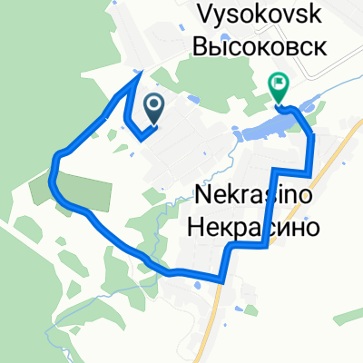 От улица Мичурина 14, Высоковск до Советская улица 47, Высоковск