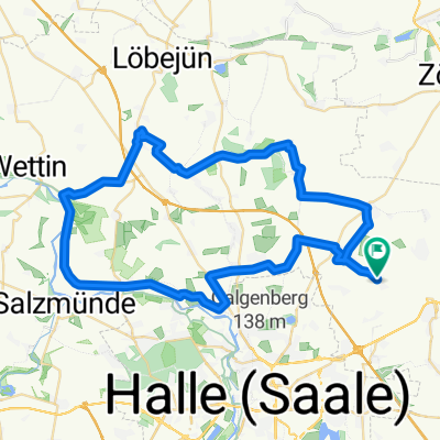 Abwechslungsreiche Route nördlicher Saalekreis