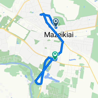 Mindaugo gatvė 15, Mažeikiai to Žemaitijos gatvė 56, Mažeikiai