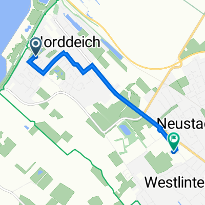 Wichter Weg 21, Norden nach Gewerbestraße 13, Norden
