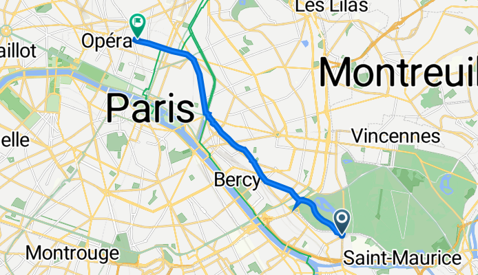 43 Avenue du Maréchal de Lattre de Tassigny, Charenton-le-Pont à 30 Boulevard Poissonnière, Paris