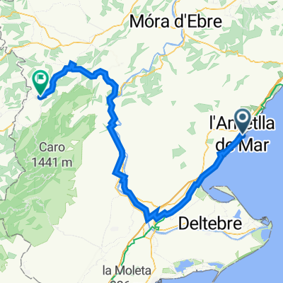 Carrer de Sant Joan, 46, L'Ametlla de Mar nach Plaça de Catalunya, 5, Horta de Sant Joan