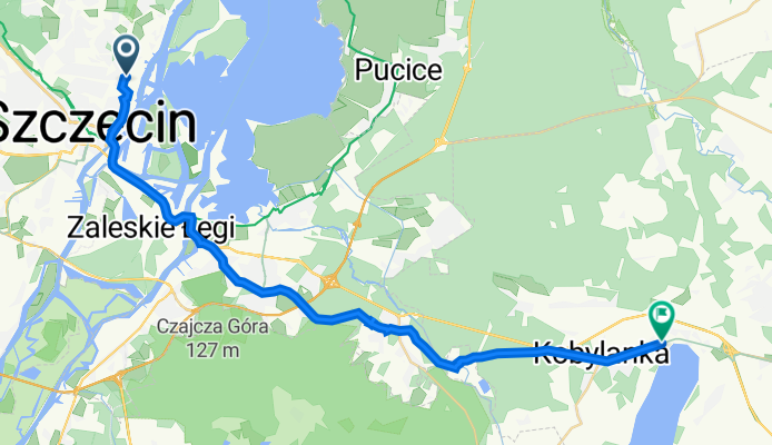 Rugiańska 72, Szczecin do Pliszki 1, Morzyczyn