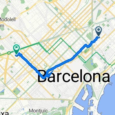 Carrer de Sancho de Àvila, 58, Barcelona a Carrer de Villarroel, 210, Barcelona