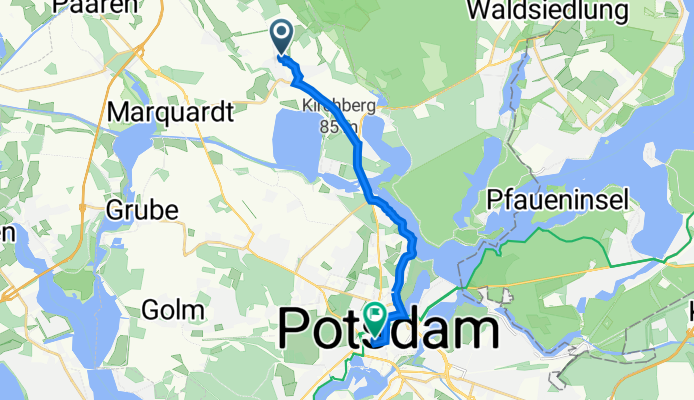 Pastor-Moritz-Straße 35, Potsdam nach Dortustraße 19, Potsdam