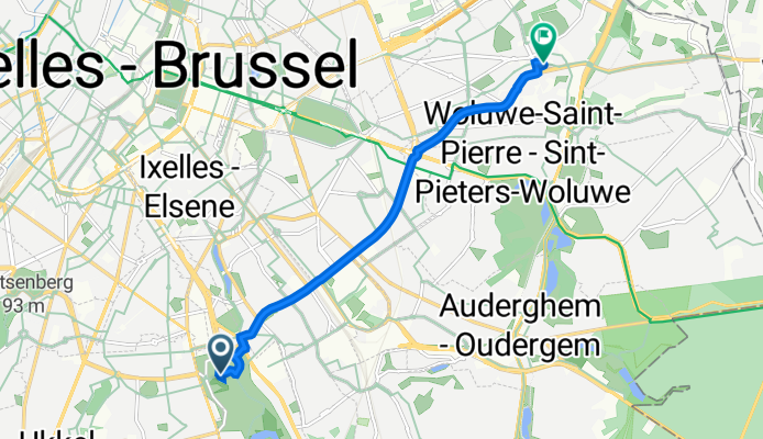 Chemin du Croquet, Brussels to Avenue Paul Hymans 109, Woluwe-Saint-Lambert
