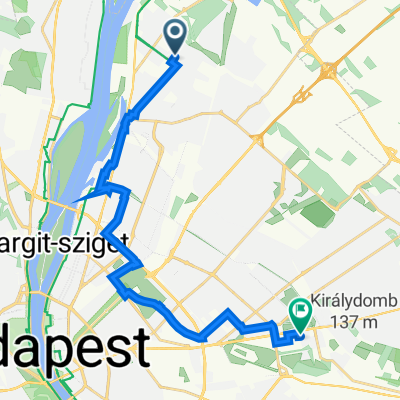 Káposztásmegyeri út 9–13., Budapest to Gépmadár utca 21., Budapest