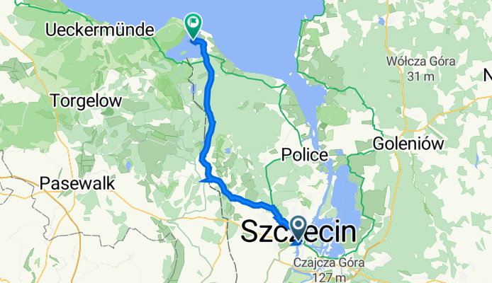 Dworzec Główny (Owocowa), Szczecin do Droga Wojewódzka 114 32, Nowe Warpno