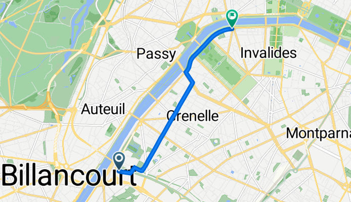 6 Rue Lucien Bossoutrot, Paris à 1 Quai Jacques Chirac, Paris