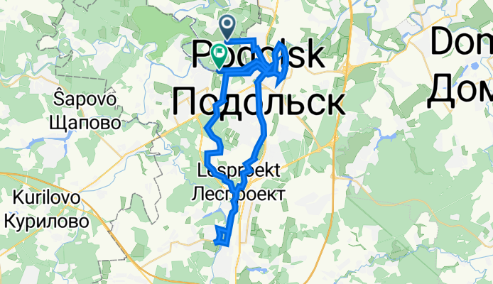От улица Высокая 1, Ерино до Улица генерал-губернатора Закревского 1, Подольск