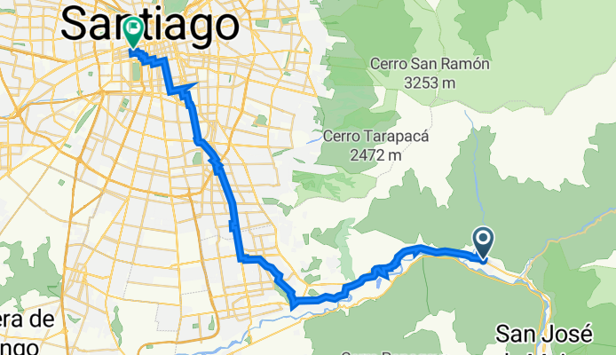 Ruta a Grajales 1970, Santiago