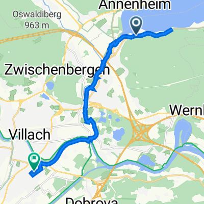 Ossiachersee Süduferstraße 32, Villach to Engelhofstraße 23B, Villach