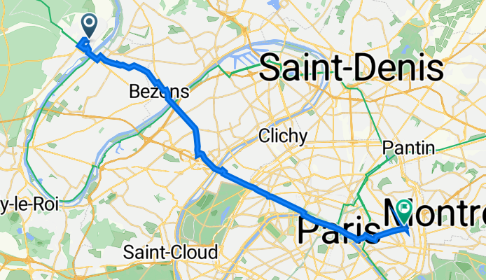 Avenue de Grétry, Maisons-Laffitte à 125 Rue de la Réunion, Paris
