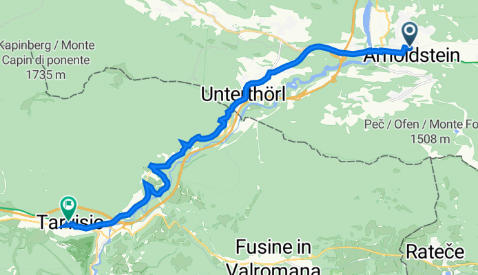 Bahnhofstraße 6, Arnoldstein nach Via IV Novembre 12, Tarvis