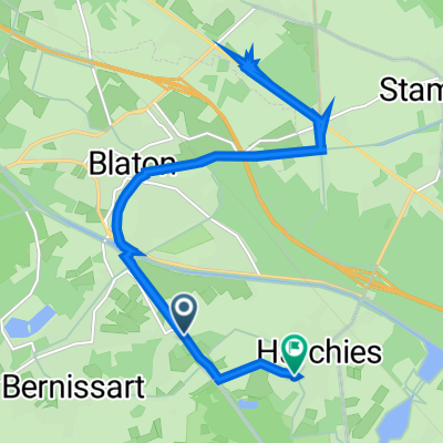 De Rue de l'Attrape 5, Bernissart à Place Emile Vandervelde 21, Bernissart