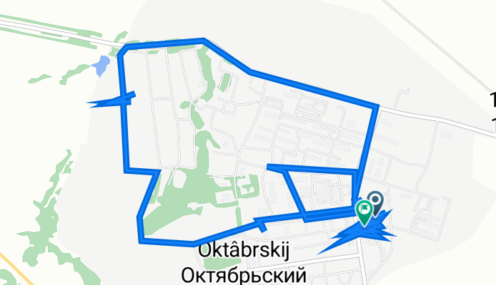 От улица Наговицына 3, Октябрьский до Полевая улица 5, Октябрьский