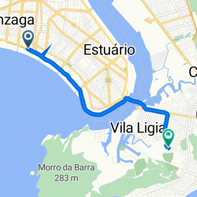 Avenida Vicente de Carvalho, 31–94, Santos a Rua Conceicao Rampazzo, Guarujá