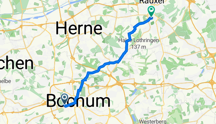 Gerard-Mortier-Platz 8, Bochum nach Münsterstraße 2C, Castrop-Rauxel