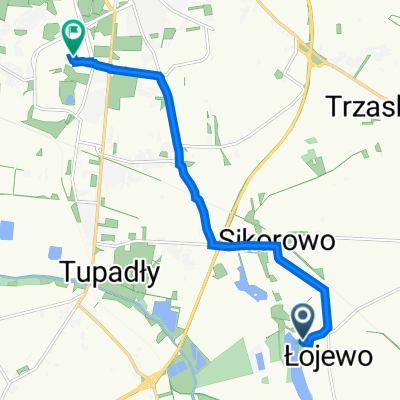 Łojewo 75, Inowrocław to Janusza Kusocińskiego 19, Inowrocław