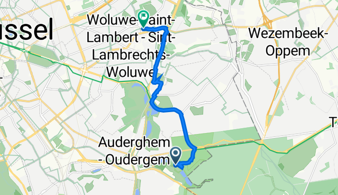 Route to Avenue Paul Hymans 105, Woluwe-Saint-Lambert