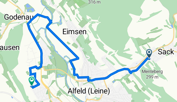 Immental 6, Alfeld (Leine) nach Nelly-Sachs-Weg 5, Alfeld (Leine)