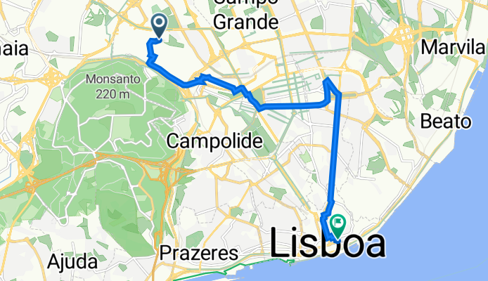 Rua Francisco Ferrer 2A, Lisboa to Rua dos Bacalhoeiros 115, Lisboa