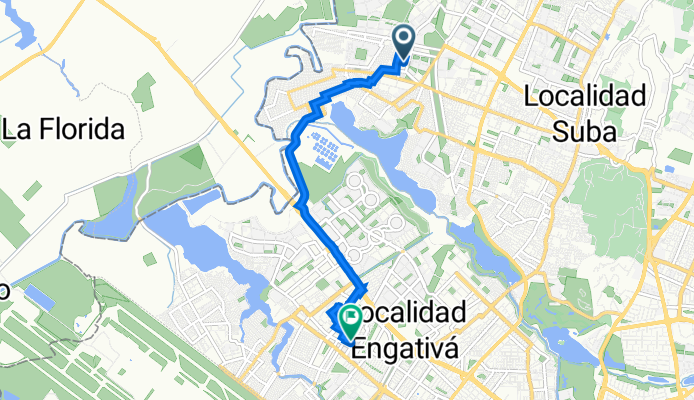 De Calle 143 127, Bogotá a Calle 74a Bis 104-40, Bogotá