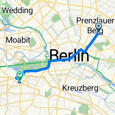 Greifswalder Straße 45, Berlin nach Bayreuther Straße 39, Berlin