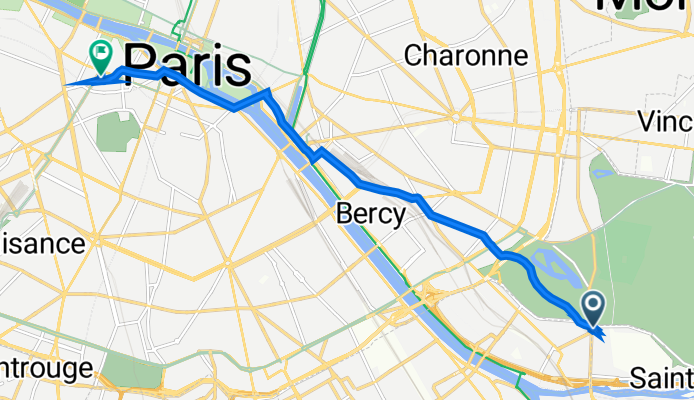 68 Avenue du Maréchal de Lattre de Tassigny, Saint-Maurice à 56 Rue Bonaparte, Paris
