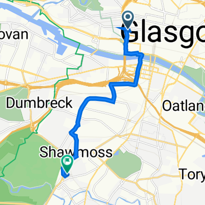 319 St Vincent St, Glasgow to 31 Ellangowan Road, Glasgow