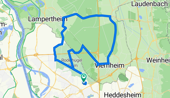 George-Washington-Straße 261, Mannheim nach Abraham-Lincoln-Allee 42, Mannheim