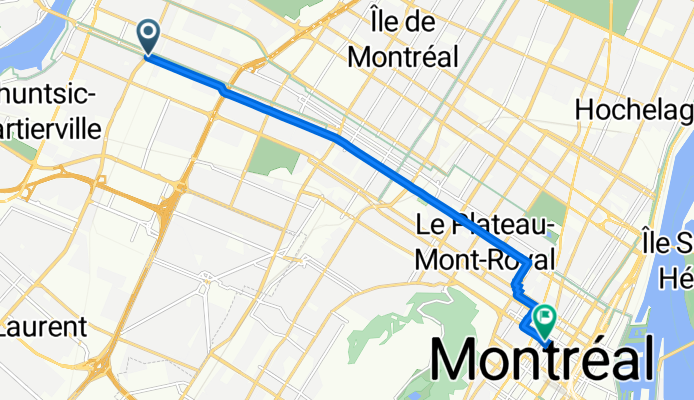 9790 Rue Berri, Montréal to 1520 Rue de Bleury, Montréal