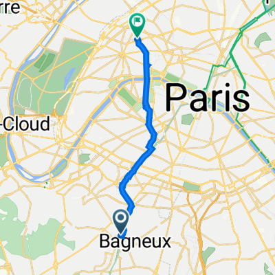 22 Rue de Bagneux, Châtillon à 21 Rue de Chazelles, Paris