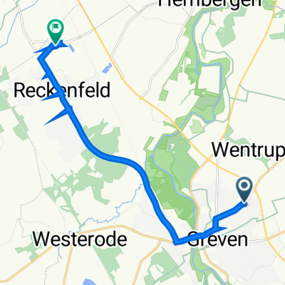 Grüner Weg 74A, Greven to Robert-Bosch-Straße 13, Greven