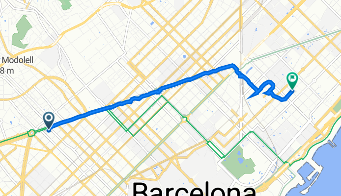 Carrer de Buenos Aires, 55, Barcelona a Carrer de Pujades, 136, Barcelona