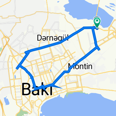 От CVHX+63G, Баку до CVGV+PCX, Баку