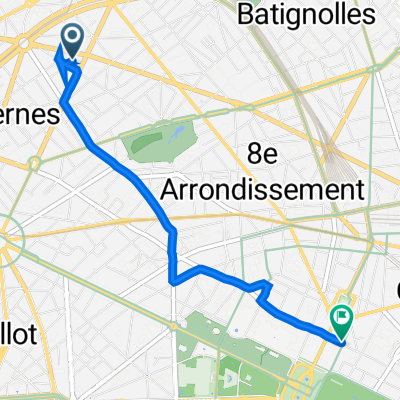 76 Rue de Prony, Paris à 408 Rue Saint-Honoré, Paris