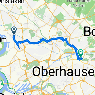 Friedrich-Ebert-Straße 45, Duisburg nach Centroallee 267, Oberhausen