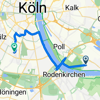 Ziegeleiweg 2A, Кёльн до Bernkasteler Straße 52A, Кёльн